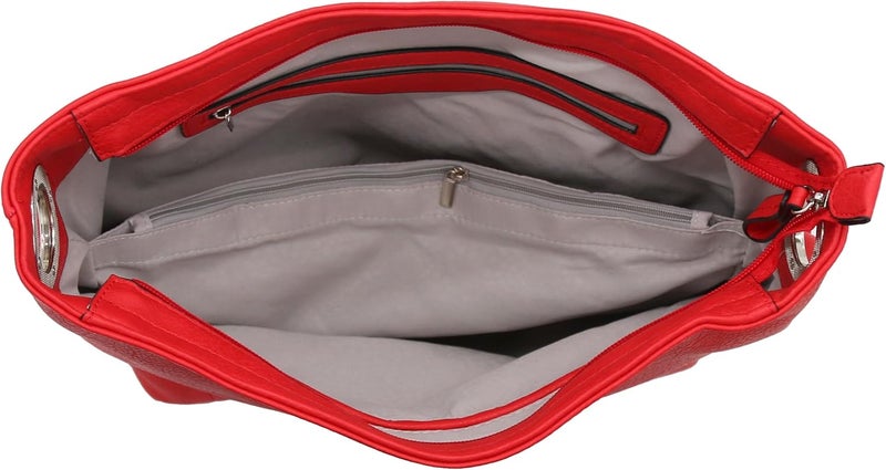 Alyssa Hobo Shoulder Bag with Big Snap Hook Hardware - Image 5